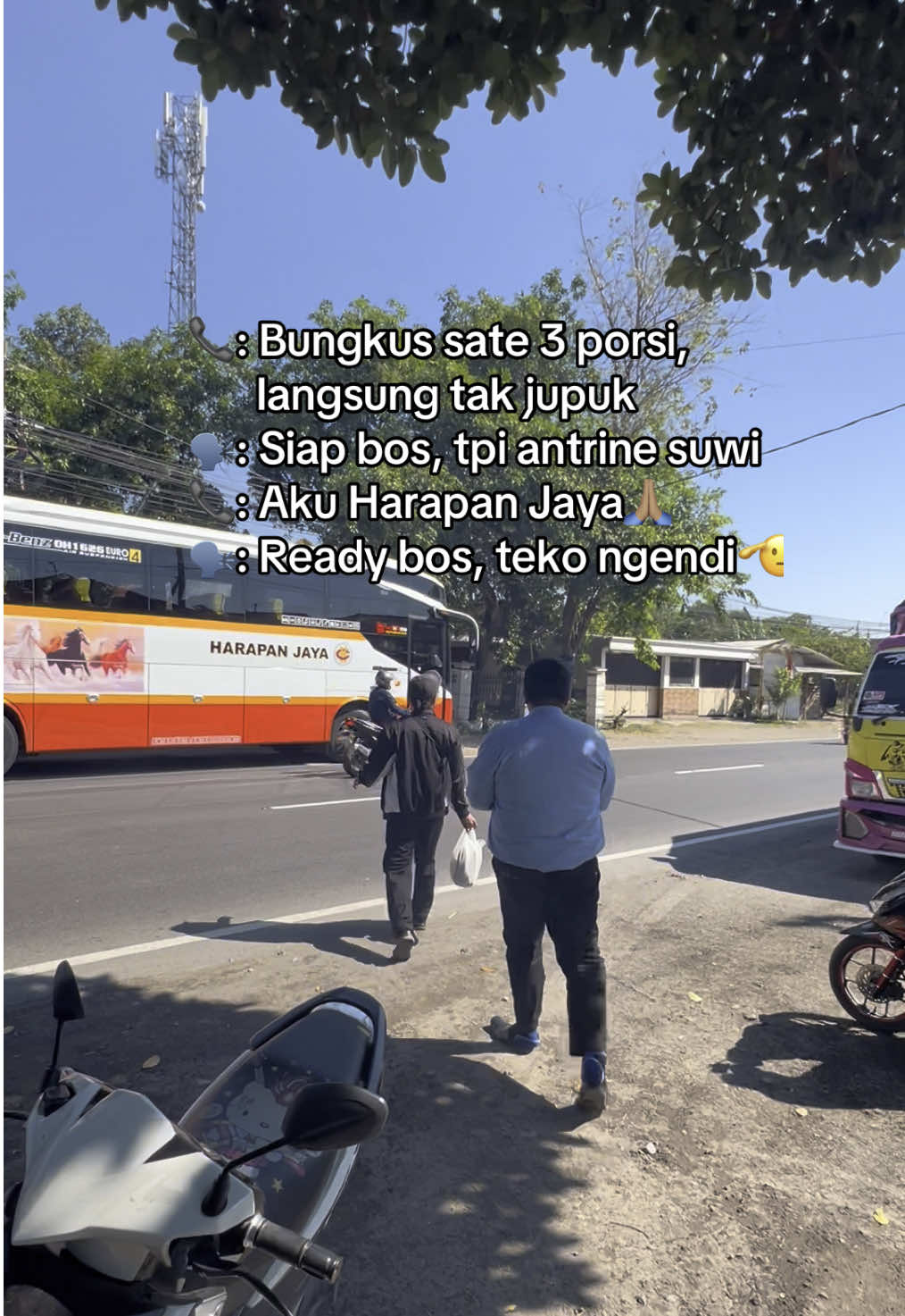 Pasukan VVIP Sor Nongko 🤘🏽 Asli ga antri 😂 #sate #gule #satesornongko #sornongko #bus #busmania #makan #kuliner #harapanjaya 