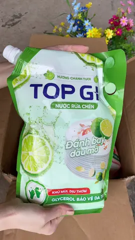 Combo 2 túi 4 lít nước rửa chén topgia chỉ 101k#nuocruachen #review #xuhuong 