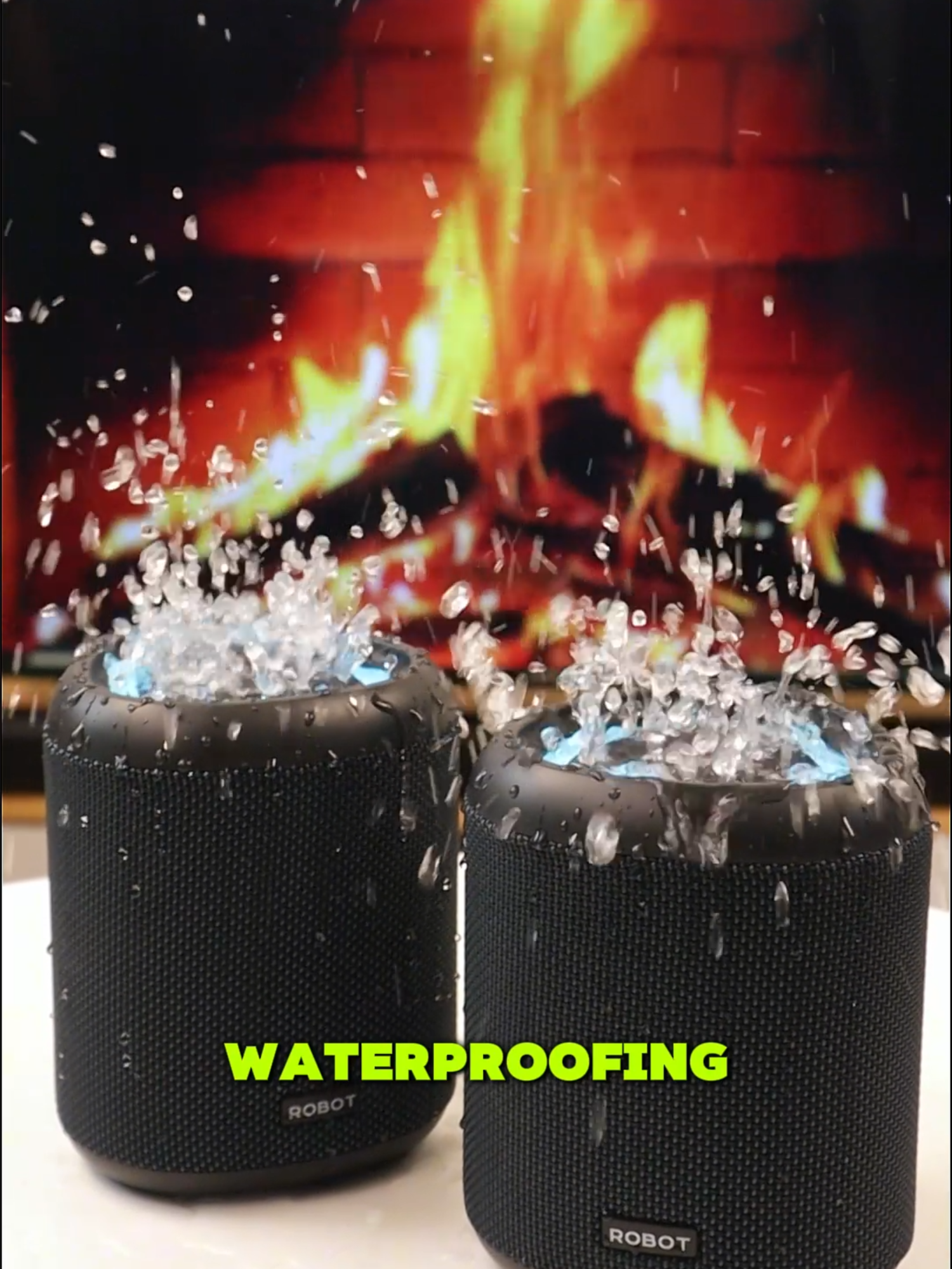 Neighbors hate it. I love it! RB120S Bluetooth Speaker #robot #bluetoothspeaker #tws #waterproof #fyp