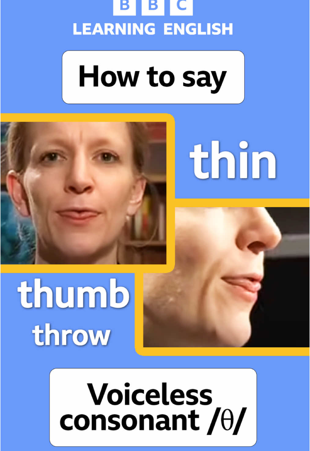 👂 You’ll hear this tricky sound in words like ‘this’, ‘Thursday’, and ‘birthday’ – and it can be tough to master! But don’t worry, our pronunciation guide is here to help. 👄 We’ll show you the correct mouth and tongue position - and give you plenty of words to practise with! Do you know any more words with this sound? Write them in the comments! ✍️  #english #englishteacher #pronunciation #englishlearning #th #voiceless #phonetics #englishpractice #britishenglish #learnenglish #englishpronunciation #esl #speakenglish #bbc
