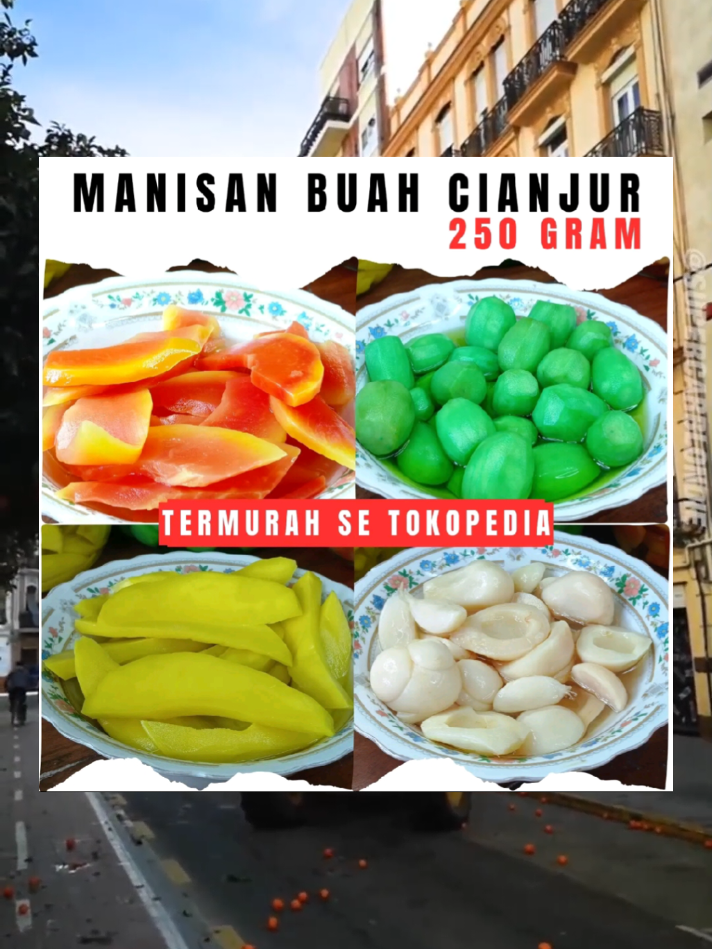 Manisan buah cianjur, 250 garam, bisa lebih, termurah se Tokopedia vidio @Supercar Blondie 