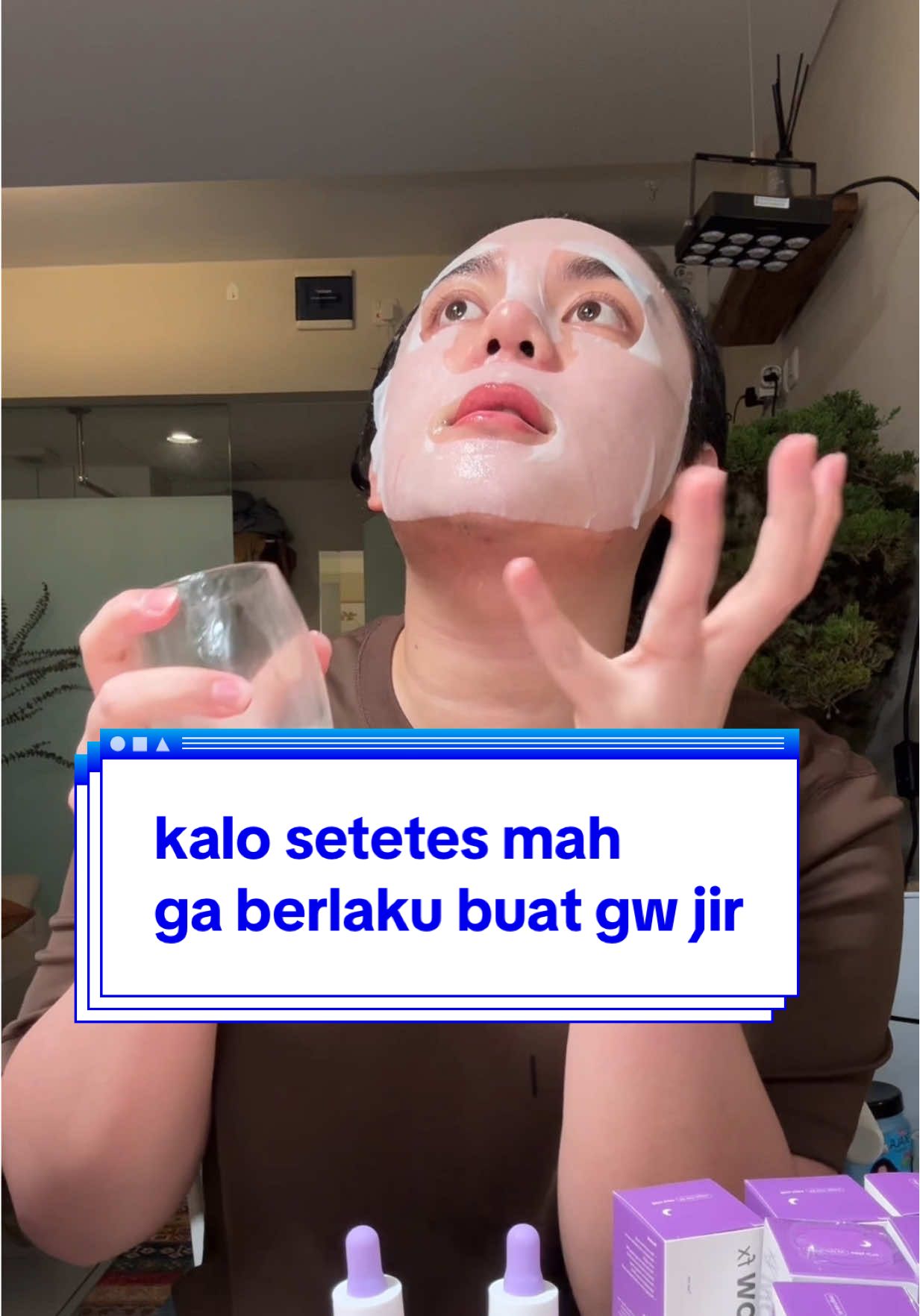 pake serum kok 5 tetes, 2 botol dong 😔 #5menitinstantglowing 