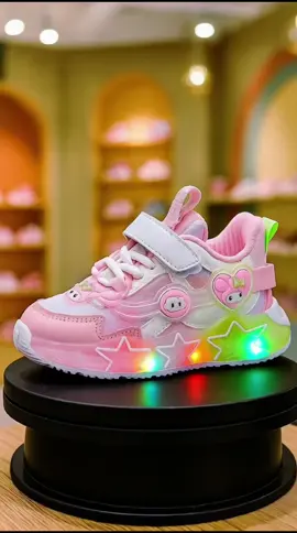 Sepatu Anak Perempuan import lampu LED my melody #fyp #sepatuanak #sepatunyala #sepatulucu 