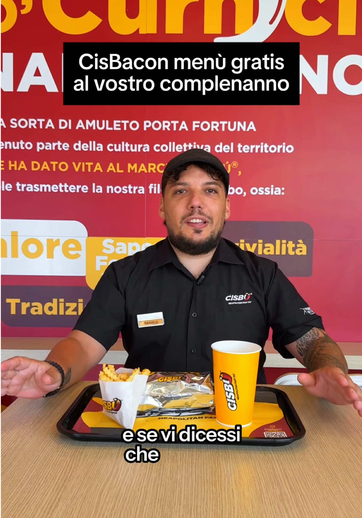 Cisbù ti regala un CisBacon menù nel giorno del tuo compleanno 💛