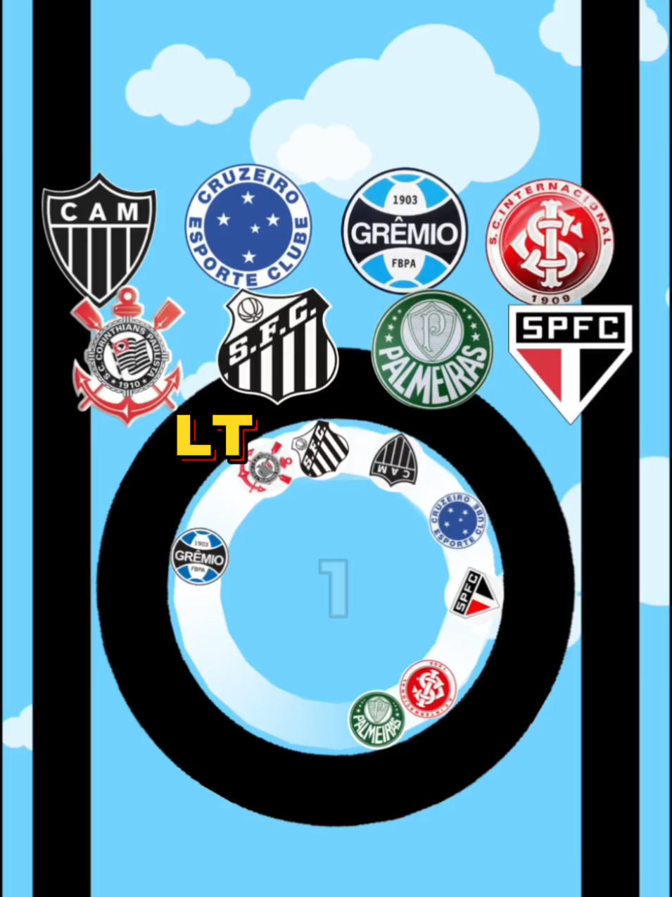 Atlético MG Corinthians Cruzeiro Santos Grêmio Palmeiras Internacional São Paulo #simplemarblerace #corinthians #sccp #atleticomineiro #atleticomg 