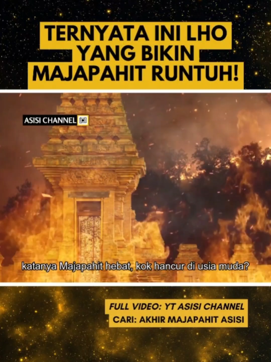 Katanya Majapahit hebat, kok hancur di usia yang relatif muda? Dan bukan Demak yang meruntuhkannya? Dalam #GhibahSejarah di YouTube #ASISIChannel kita akan menguak misteri masa akhir Majapahit. Plus, kita akan belajar mengenali tanda-tandanya di masa kini. Apa Indonesia tengah memasuki “masa akhir”, atau malah menuju puncak keemasannya? Yuk! 👉 VIDEO FULLNYA, search di youtube: AKHIR MAJAPAHIT ASISI #sejarahnusantara #sejarahindonesia #jawakuno