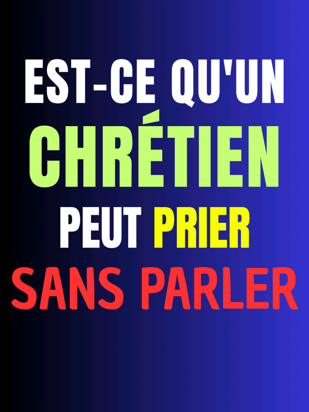 EST-CE QU'UN CHRÉTIEN PEUT PRIER SANS PARLER ? #jesus #chretien #prier 