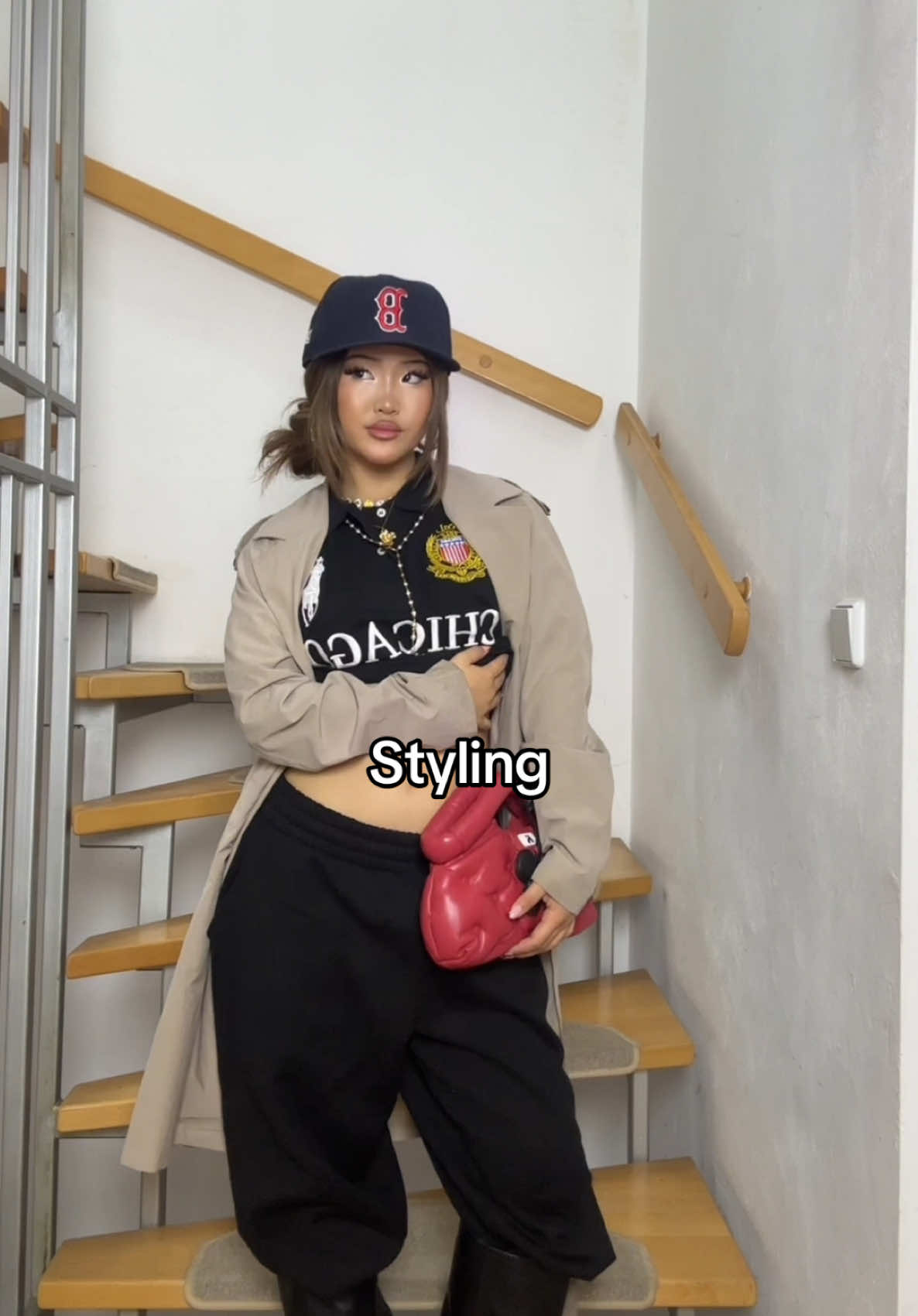 Boots over baggy pants>>> #baggypants #styling #wearing #wearingvsstyling #fashiontok #OOTD #asian #fyp #viral 