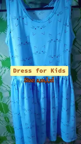 malambot at presko ang tela ang ganda pa ng printed pwede kayo pumili ng size na fit for your kids😊❤️ #dressforkids #cotton #comfy #sleevelessdress 