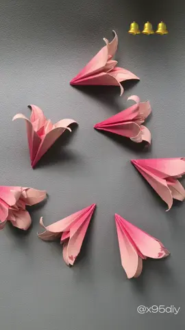 Cách làm chuông gió hoa handmade bằng giấy . Video hướng dẫn đăng vào ngày mai #x95diy #origami #DIY #fyppppppppppppppppppppppp #origamitutorial 