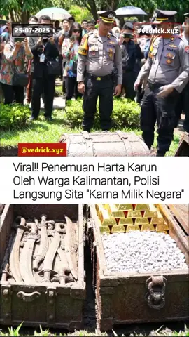 Seorang warga Kalimantan tanpa sengaja menemukan peti berisi harta karun berisi emas batangan, batu permata, dan keris kuno yang diduga berasal dari masa kerajaan kuno Nusantara! 😱 Namun, belum sempat dinikmati, pihak kepolisian langsung turun tangan dan menyita seluruh isi temuan tersebut karena dianggap sebagai milik negara. Banyak warganet mempertanyakan, benarkah semua temuan semacam ini otomatis menjadi milik negara? Apakah sang penemu tetap mendapatkan apresiasi? 🤔 Yuk, komen pendapat kalian! Apakah ini adil atau tidak? 📌 Tagar: #HartaKarun #Kalimantan #PenemuanEmas #KerisKuno #ViralIndonesia #BeritaViral #viraltiktok #fyp 