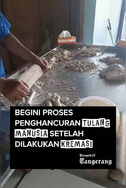 Proses penghalusan tulang manusia setelah dikremasi. #tangerang #kabupaten #pik #pik2 #chinese #china 