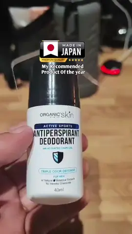 Organic Skin Japan Anti-Perspirant Deodorant For Men 40ml Underarm Whitening Deo Roll On Set of 3
