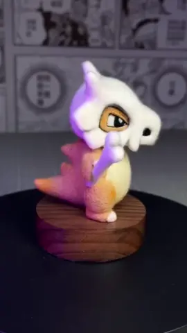 Cubone needle felting ASMR 🎧💀 #needlefelting #asmrcraft #pokemonfanart #cubone #handmade 