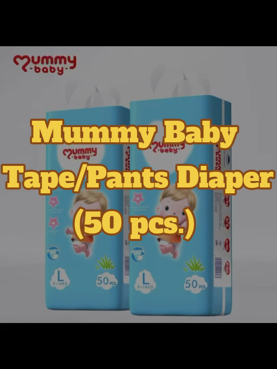 Mommies, sulit na sulit! Mummy Baby Tape/Pants Diaper — 50 pcs sa abot-kayang presyo! May massive absorption, breathable, at hindi mainit kay baby! Kaya iwas irita, happy si baby! Mummy Baby Tape Diaper — sulit na, protektado pa! #newaffiliate #affiliatemarketing #fyp #affiliate #babydiapers #diapers 