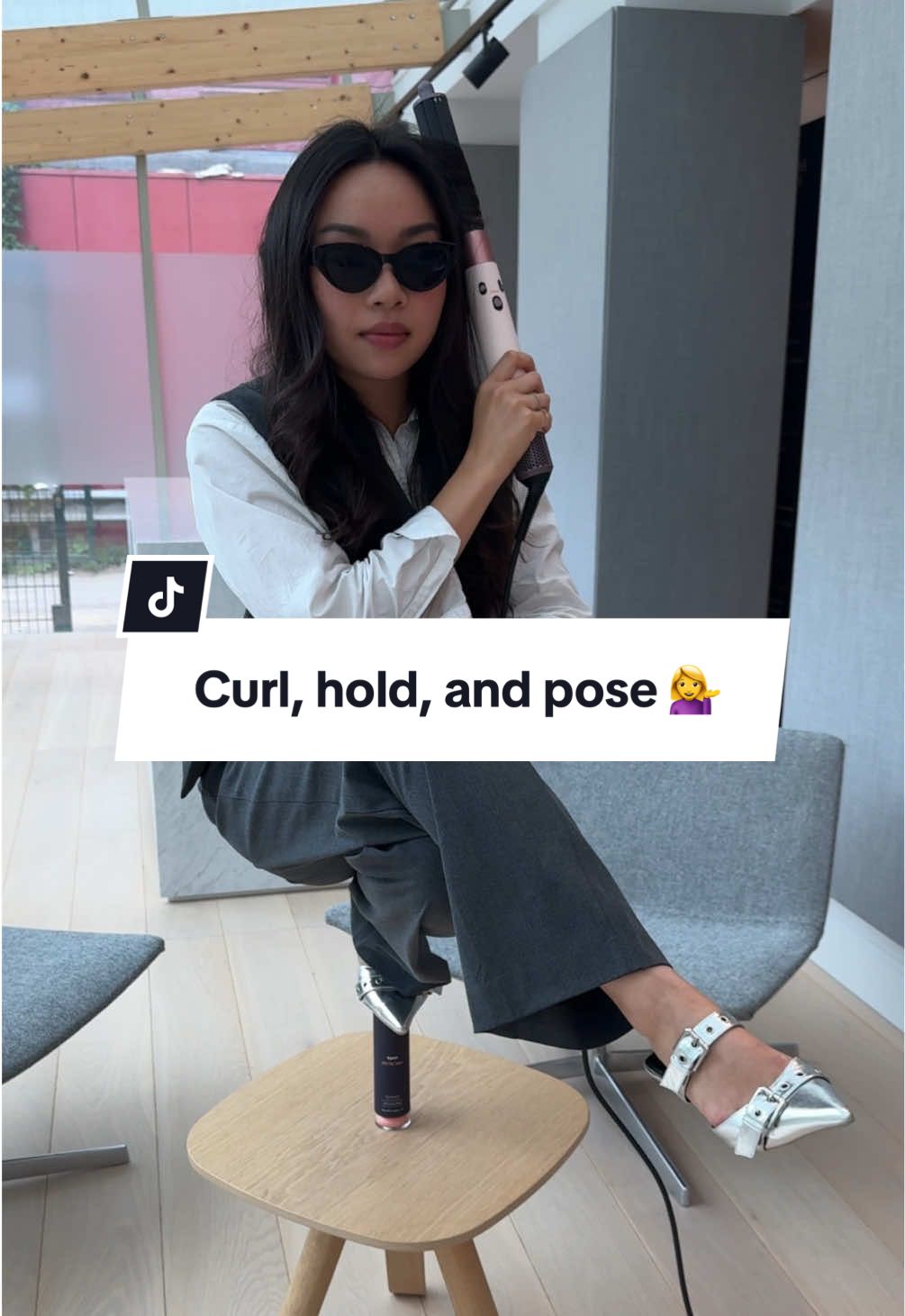 We don't recommend trying this at home. We do recommend trying our Chitosan™ styling range for a long-lasting, flexible hold ✨ #dyson #pose 