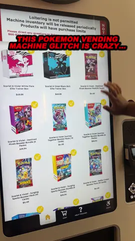 We found a broken Pokémon vending machine that showed the Windows login screen 😳 After restarting it, it GLITCHED and revealed all the hidden inventory… but once we tried to buy more, the whole thing shut down 💀 #pokemon #pokemoncards #pokemonvendingmachine #glitch #tcgatl 