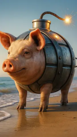 Svinino Bombondino: The Pig Grenade Heroine on the Beachfront! 🧨🐷💥 #shorts #brainrot #viral #story #italianbrainrot 