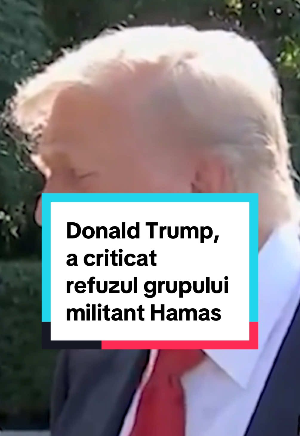 Președintele Statelor Unite, Donald Trump, a criticat, vineri, refuzul grupului militant Hamas de acceptare a unui acord cu Israelul, avertizând că armata israeliană va continua operațiunile de eliminare a infrastructurii islamiste din Fâșia Gaza și de eliberare a ostaticilor. ”Delegațiile s-au retras de la negocieri, întrucât Hamas nu voia să ajungă la niciun acord, eu cred că vor să moară, ceea ce este foarte rău. Trebuie să se ajungă la un punct în care să fie definitivată această operațiune, ținând cont de faptul că sunt și mulți ostatici în Fâșia Gaza. Ideea este că acum vor ajunge să predea ultimii ostatici, iar ei știu ce se va întâmpla când vor fi eliberați ultimii ostatici. Din această cauză, nu au vrut să ajungă la un acord. S-au retras de la negocieri, vor trebui să lupte, să fie curățat totul, să scăpam de ei”, a afirmat Donald Trump, înainte de începerea unei vizite în Marea Britanie. #trump #hamas #israel #news #gandul
