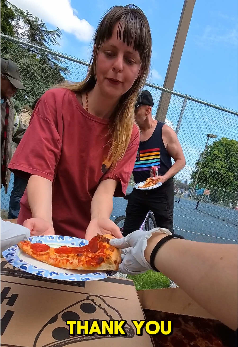 Pizza night for everyone. Simple acts, big impact. What’s one small act of kindness you today? 🤍 (GOFUNDME 1N B10) #pizza #actsofkindness #givingback #fyp #fypシ g