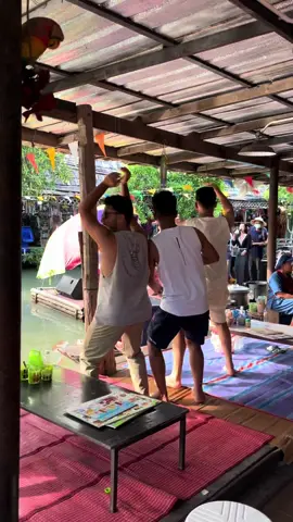 Gokhey Dancing in Floating market 🇹🇭🤣#thailand🇹🇭 #pattaya @सन्दिप धिताल 