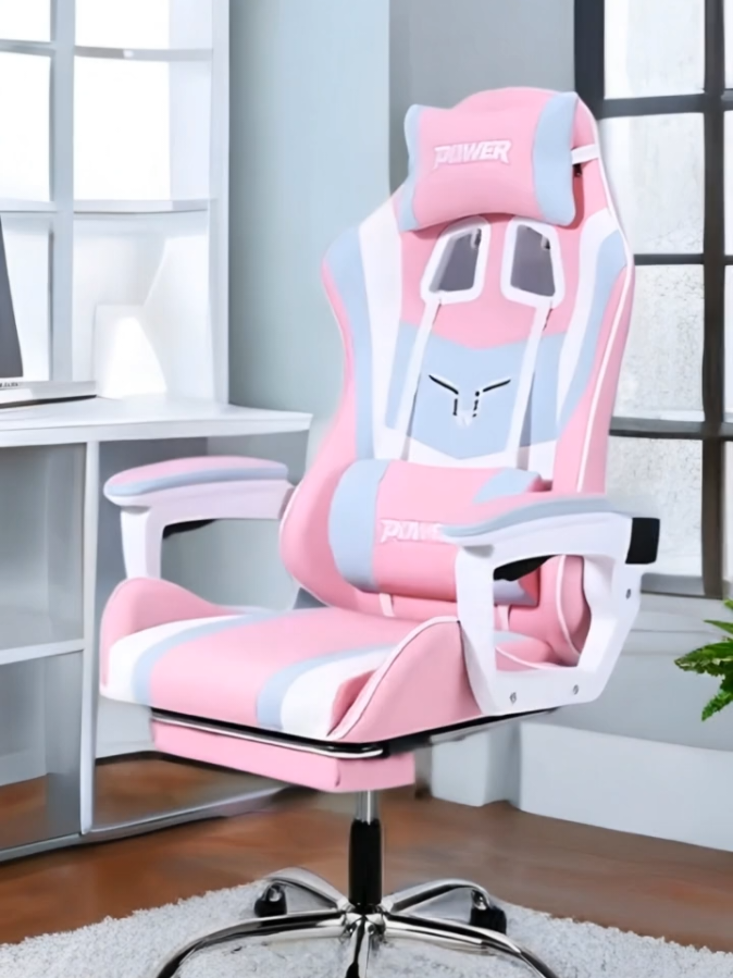 Kursi Gaming Deli E4927 Kualitas Premium Sandaran Kaki Bantal Leher, Dukungan Bantal Ganda#kursi #fypage #fy 