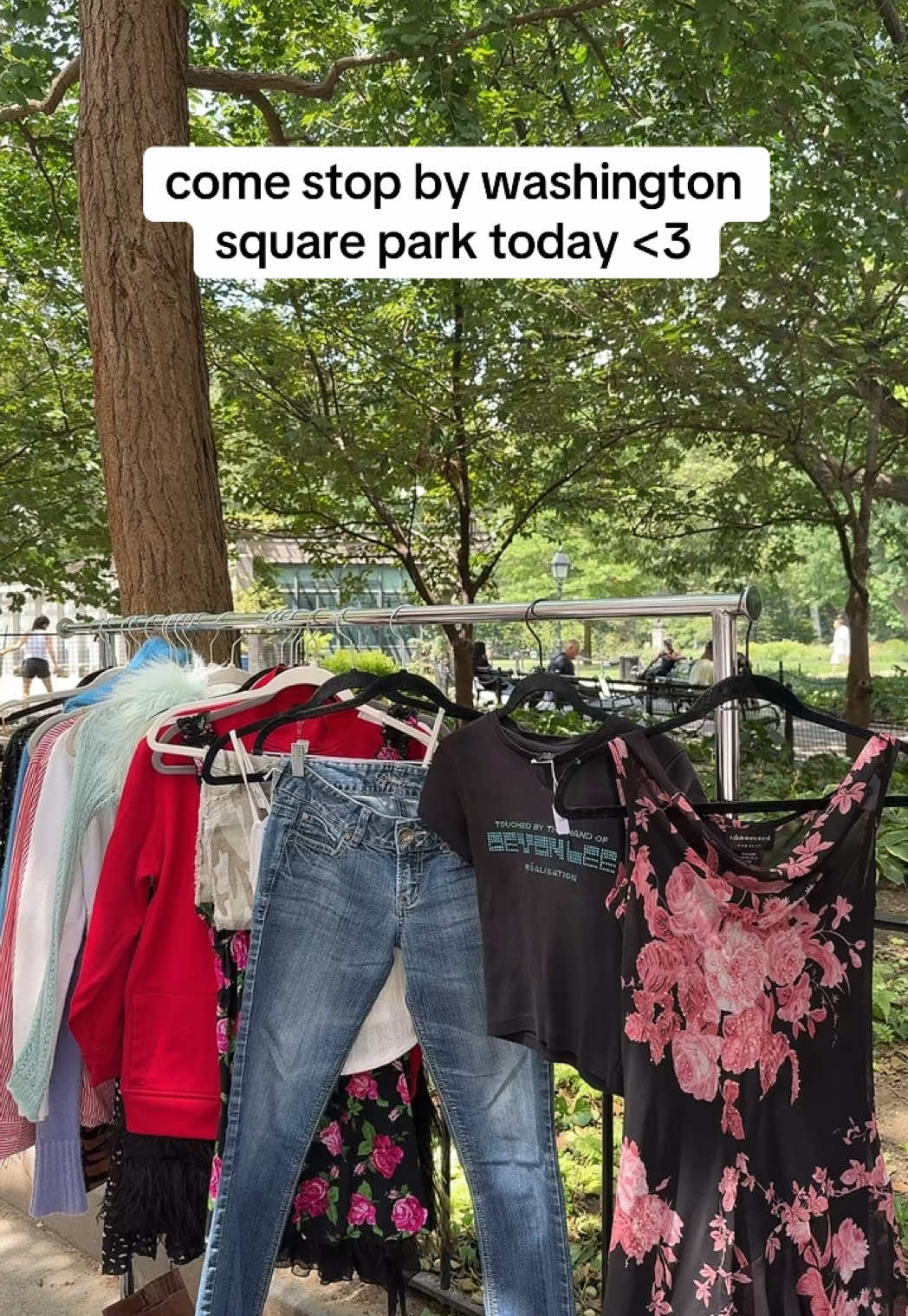 bag of $5 pieces || everything ranges from $5 - $65 #nyc #manhattan #vintage #thrifting #washingtonsquarepark 