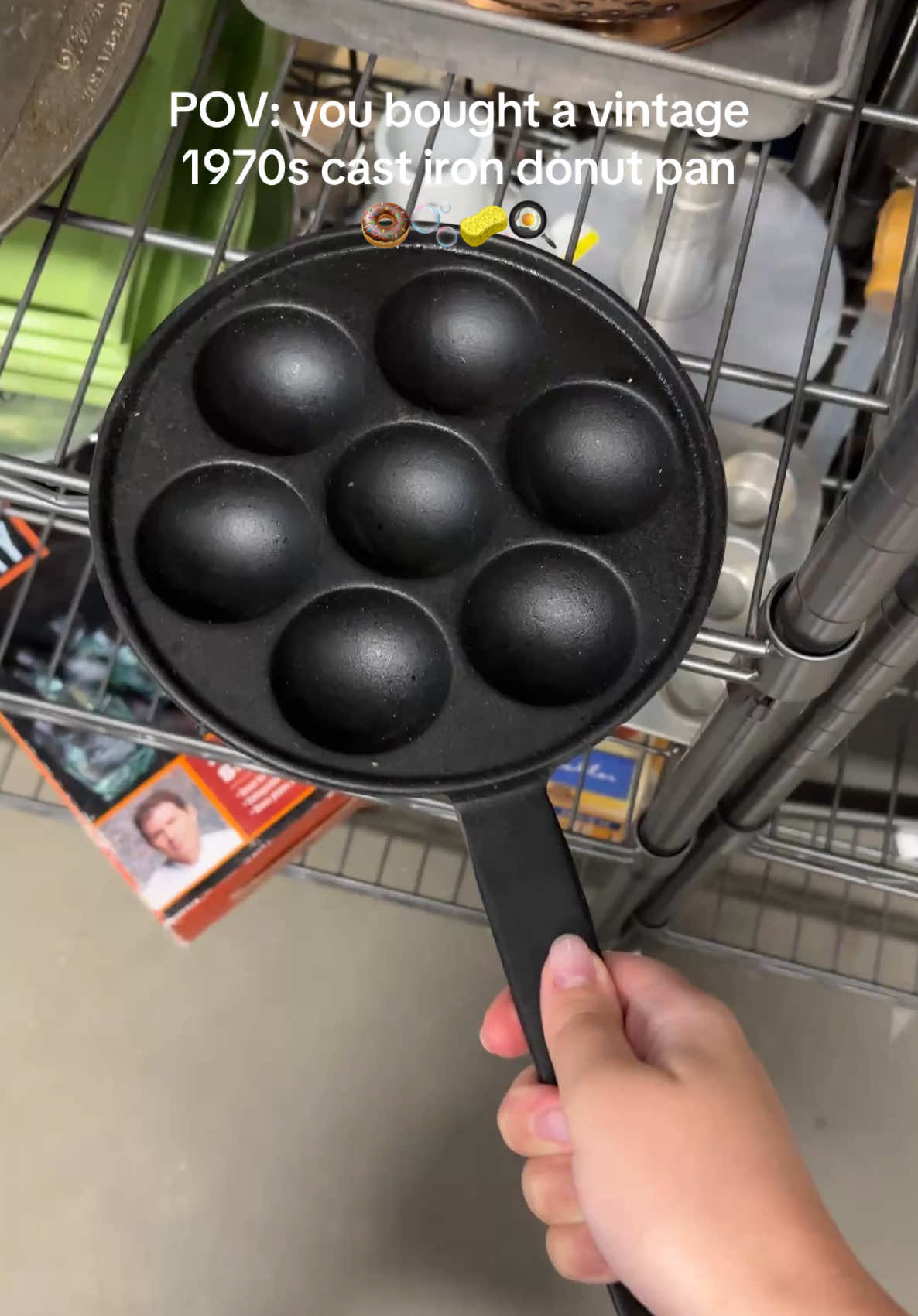 and don't tell me this frying pan was made for something else, I've seen it used 😬#asmrcleaning #CleanTok #thriftstore 
