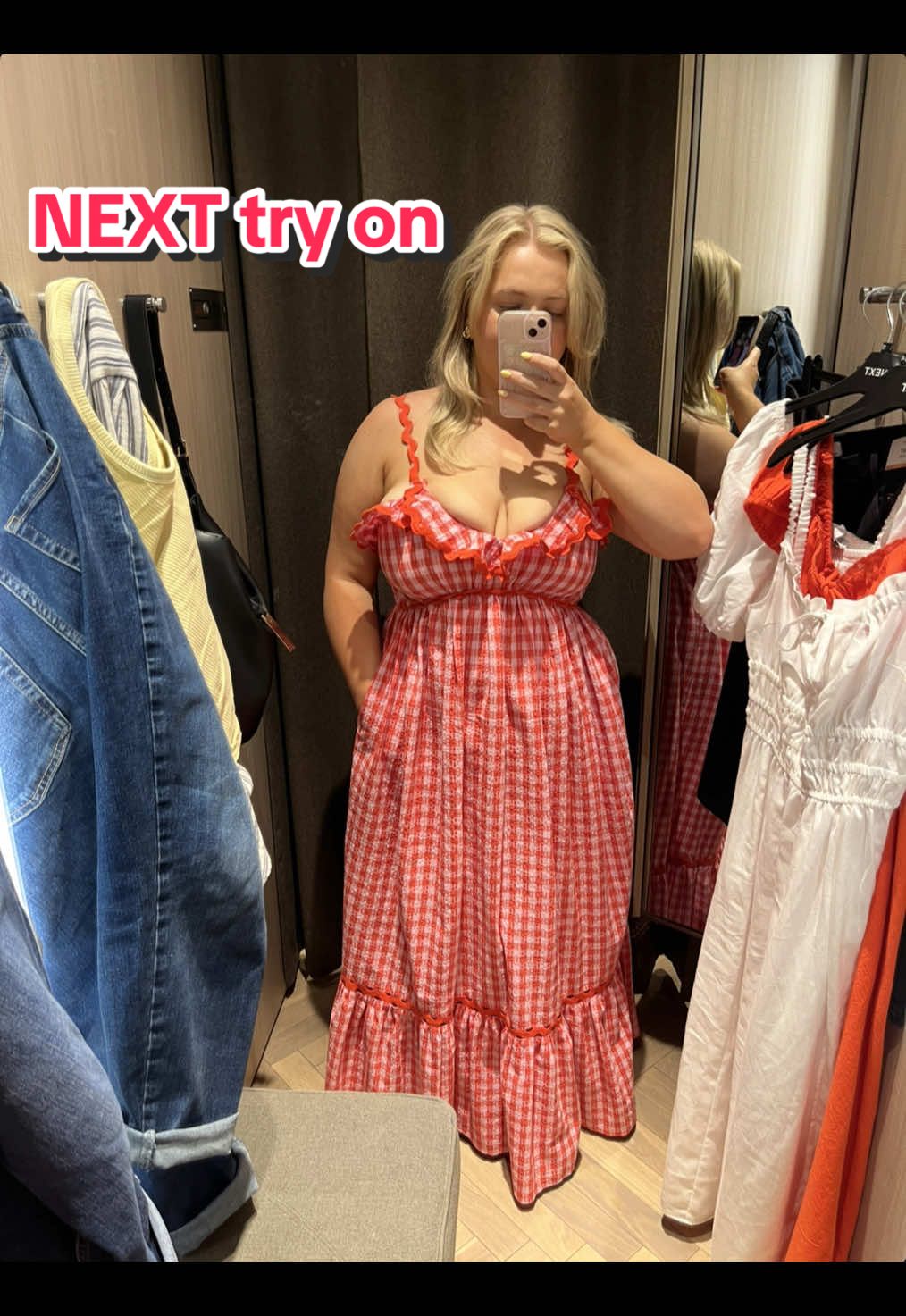 Breast area, boobie area - what do I say?!? 🫠😂 Amazing quality @Next 🌸💕 #newinnext #next #midsize #dresses #tryon #shoppinghaul #styleinspo #fashion 