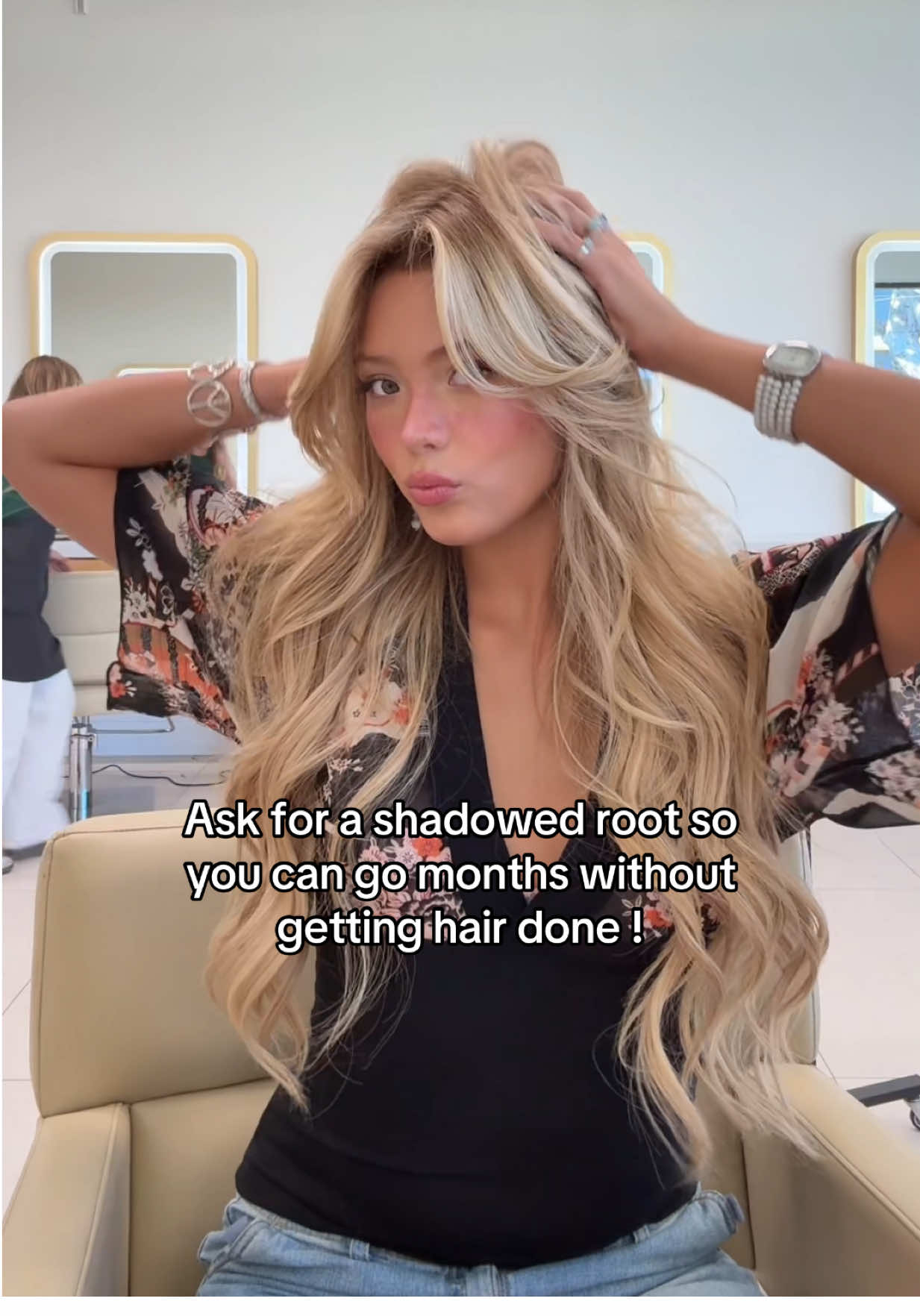 Hair goalsss @lydiiii 🪽 #haircolor #blonde #layers #trend #trending #viral #90s #toner #tone #goals 