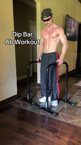 Ab Workout with Dip Bars💪 #calisthenics #workout #dips #gym 