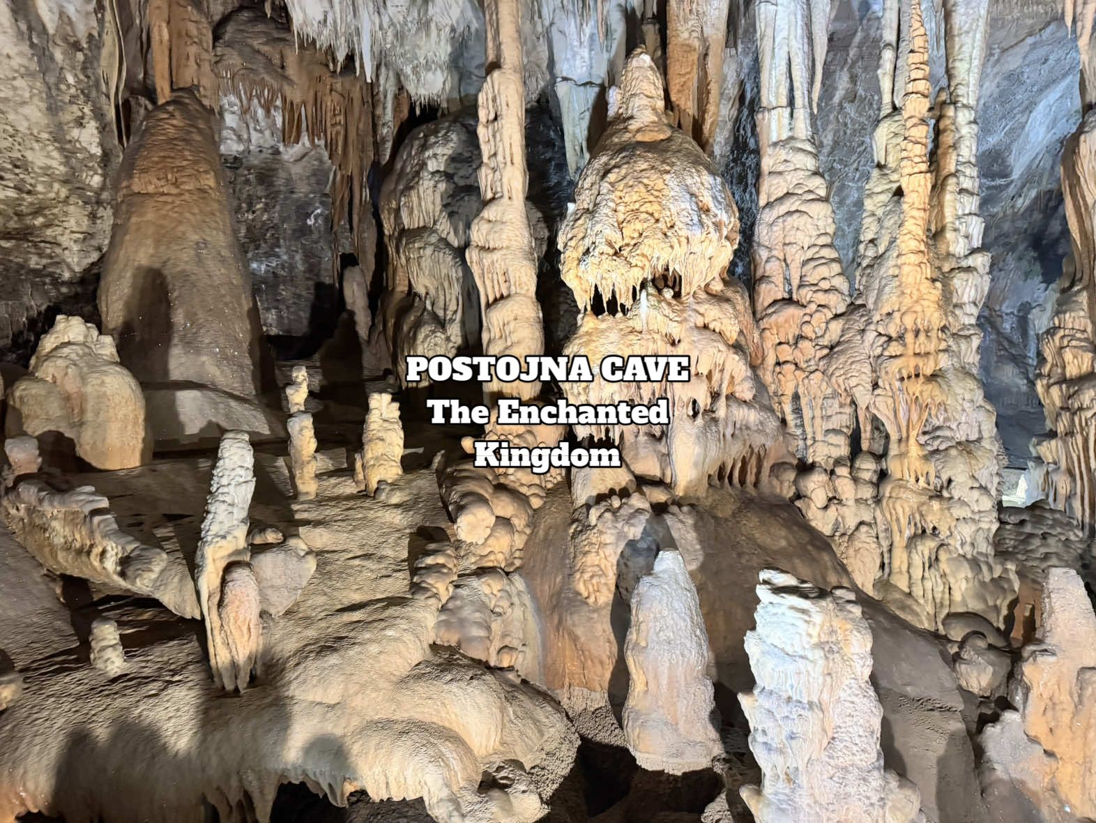 Experience the  fairy-tale like atmosphere of Postojna, one of the longest caves in Europe #thingstodoinslovenia #daytripfromlubljana #slovenia