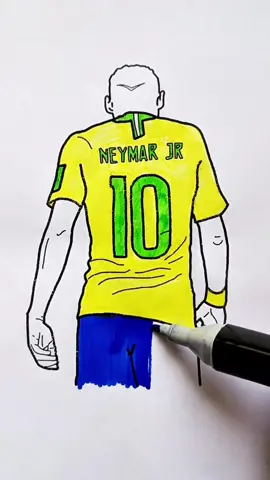 Neymar jr  #drawing  #artistsoftiktok  #art  #neymar  #neymarjr  #satisfying  #colouring 