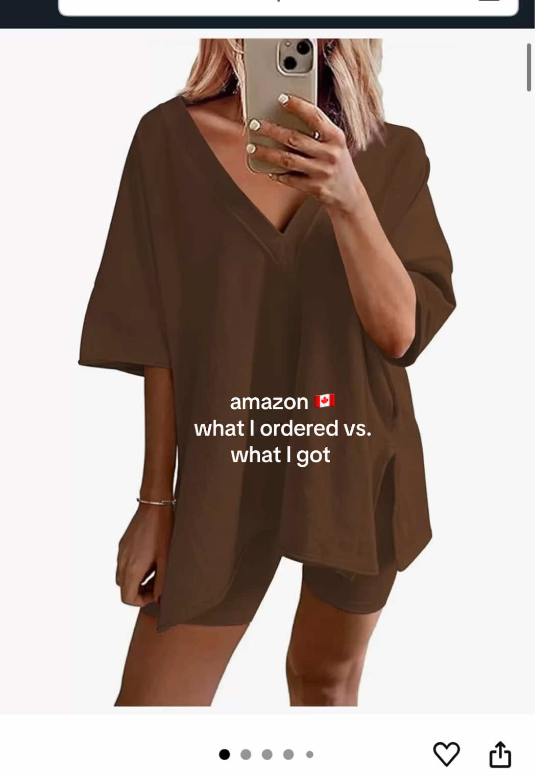 find this super comfy short set under “matching sets” on my storefront! 🤎 #amazonfashion #matchingsets #amazoncanada 