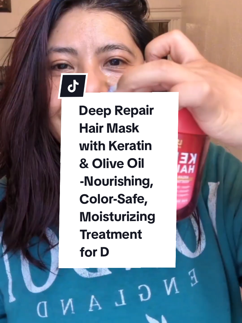 Deep Repair Hair Mask with Keratin & Olive Oil -Nourishing, Color-Safe, Moisturizing Treatment for Dry & Damaged Hair 16.9 FI.Oz Family Pack Hydrating Repairing. @LSKINBATH #mask #hair #care #mascarilla #keratine #cabello 