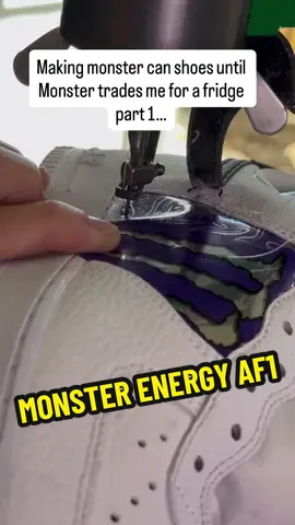 Bro really made MONSTER ENERGY Air Force 1s 😭 @Caleb Williams #shoes #energydrinks #prime #soda #energy #DIY #custom #sneakers #basketball #dope #explore #fyp 