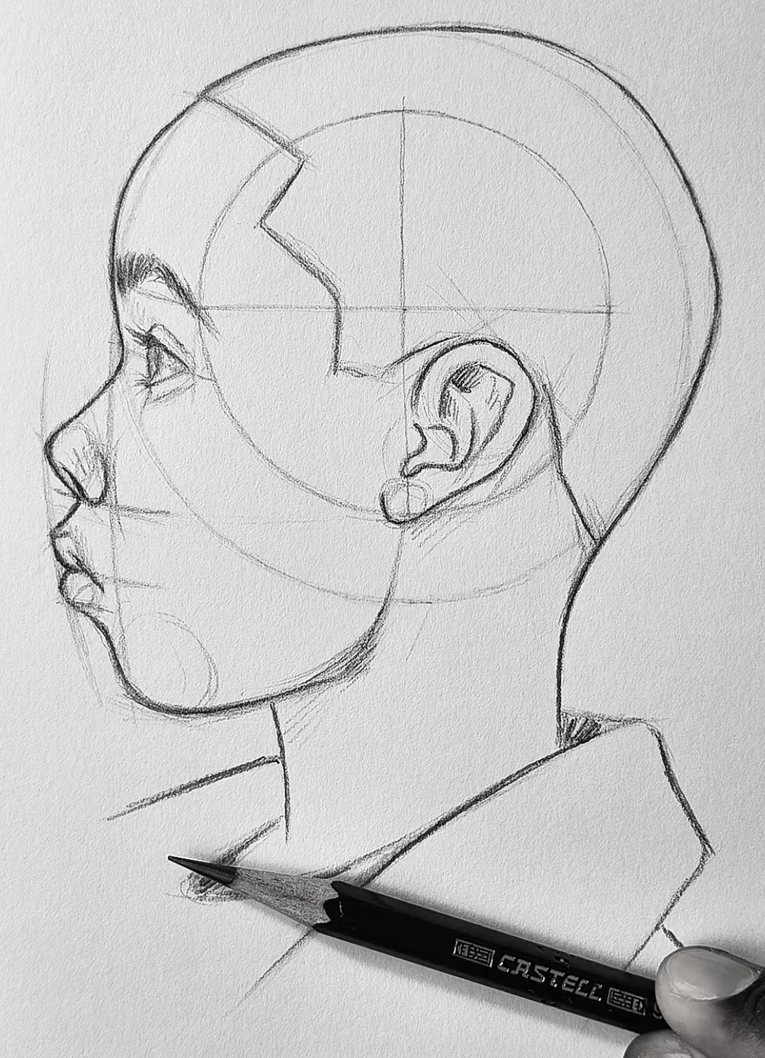 Easy Side Profile Drawing Tutorial #SideProfileDrawing  #EasyDrawingTutorial   #DrawingForBeginners  #LearnToDraw  #ArtTutorial   #SketchTips  #DrawingHack  #PortraitDrawing   #TikTokArt  #ArtTok #creatorsearchinsights #Eli7art #FYP #ViralArt 