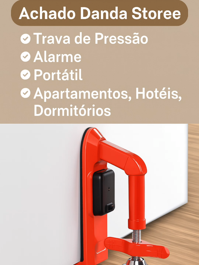 Trava de segurança portátil com alarme: você vai querer uma! 🔒✨ #travaparaporta  #SegurançaEmCasa #PortátilComAlarme #DicaDeSegurança #TikTokBrasil #ShopeeAchadinhos
