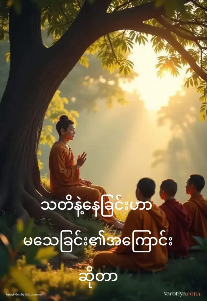 #တရားဆိုတာ 🙏🙏🙏🙏🙏 မိုးရွာနေတဲ့ အချိန်  ထီးတချောင်းနဲ့ တူတယ်၊ ဆင်းရဲဒုက္ခ အမျိုးမျိုးကနေ  ကာကွယ်စောင့်ရှောက် ပေးနိုင်တယ်။ တရားဆိုတာ နေမကောင်းတဲ့အချိန်  ဆေးနဲ့တူတယ်၊ ဝေဒနာ အမျိုးမျိုးကို  ပျောက်ကင်းသည်အထိ ကုသပေးနိုင်တယ်။ တရားဆိုတာ ကားတစင်းနဲ့ တူတယ်၊ အန္တရာယ် ကျရောက်နေတဲ့ နေရာကနေ  ဘေးကင်းချမ်းသာတဲ့ နေရာကို  ပို့ဆောင်ပေးနိုင်တယ်။ တကယ်တော့ တရားဆိုတာ ယုတ်ညံ့တဲ့ ဘဝတွေကနေ မြင့်မြတ်ကောင်းမွန်တဲ့ နေရာတွေဆီကို ဆောင်ယူသွားနိုင်တယ်။ တနည်းအားဖြင့် တရားကို ဆောင်ထားနိုင်ရင် - ဆင်းရဲခြင်းမှ ချမ်းသာခြင်းစီသို့ - ရှုပ်ထွေးခြင်းမှ ရှင်းလင်းခြင်းစီသို့ - ညစ်နွမ်းခြင်းမှ စင်ကြယ်ခြင်းစီသို့ - ပူလောင်ခြင်းမှ အေးချမ်းခြင်းစီသို့ - ငြိတွယ်မှုမှ လွတ်မြောက်မှုစီသို့ ပို့ဆောင်ပေးနိုင်တယ်။ ဒါကြောင့်  မြတ်စွာဘုရားရဲ့ အဖိုးမဖြတ်နိုင်တဲ့ အဆုံးအမတွေကို တရားလို့ခေါ်တယ်။ ဒီလို မြင့်မြတ်တဲ့ အကျိုးကျေးဇူးတွေရှိလို့  တရားကို ကျင့်ကြံရမယ် ။ သစ္စာရွှေစည်ဆရာတော် 🙏🙏🙏