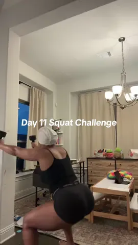 Fresh out the shower! Day 11 squat challenge  4 squats 20 pulses 7 squats #squats #squatschallenge #workoutchallenge #workoutwithme #momworkout 