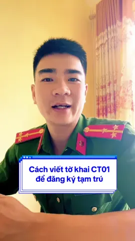Cách viết tờ khai CT01 để đăng ký tạm trú #Trong #dvc #tthc #cccd 