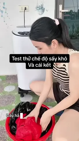 Test thử chế độ sấy khô của máy giặt Kawasaki và cái kết .... #beken #maygiatmini #maygiat #kawasaki 
