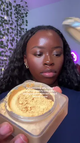 Huda Beauty Easy Bake Setting Powder in Kunafa  #fypシ #foryoupage #hudabeautyeasybake #hudabeautypowder #easybakepowder #settingpowder #blackgirlmakeup #blackgirltiktok 