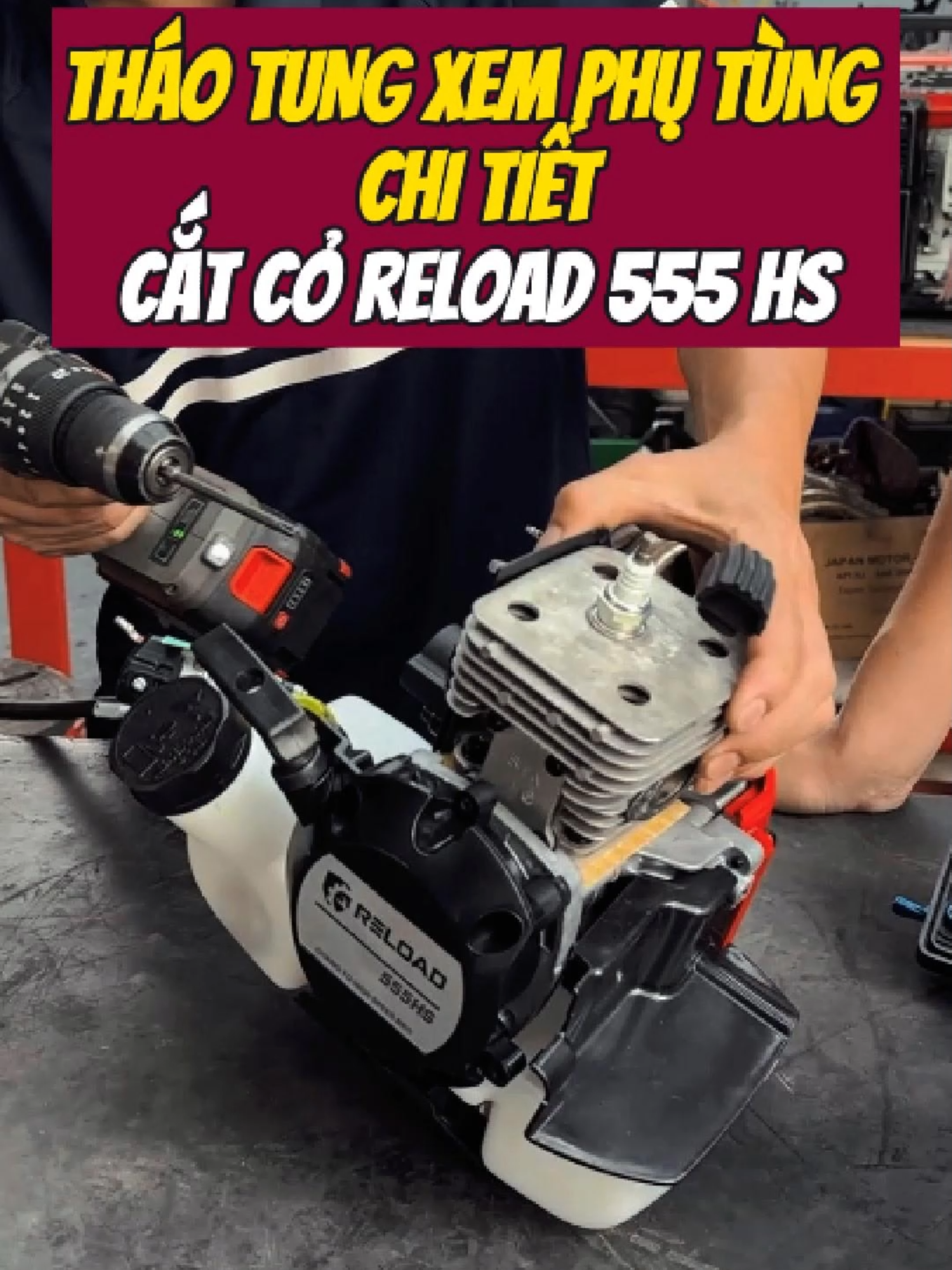 Máy Cắt Cỏ Reload 555 Tháo Tung Xem Chi Tiết Phụ Tùng cho Anh Em Đỡ Phải LĂN TĂN #Maycatco #catcodeovai #Reload_555