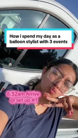 How my day went as a balloon stylist with 3 events #creatorsearchinsights #eilyscreations #balloons #backdrop #diyprojects #balloonsoftiktok #balloondecor 