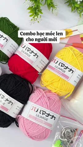 Combo nguyên liệu học móc len cho người mới bắt đầu.#lensoi #moclencoban #hocmoclen #tiemcuamay89 