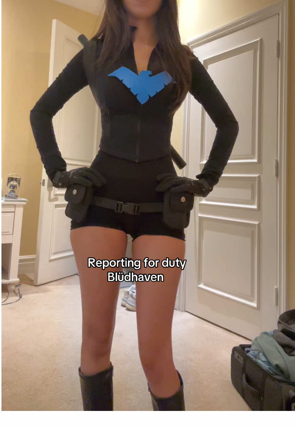 My Young Justice Nightwing cosplay!!! #nightwing #nightwingcosplay #dcu #dccomics #comiccon #youngjustice #femalenightwing 