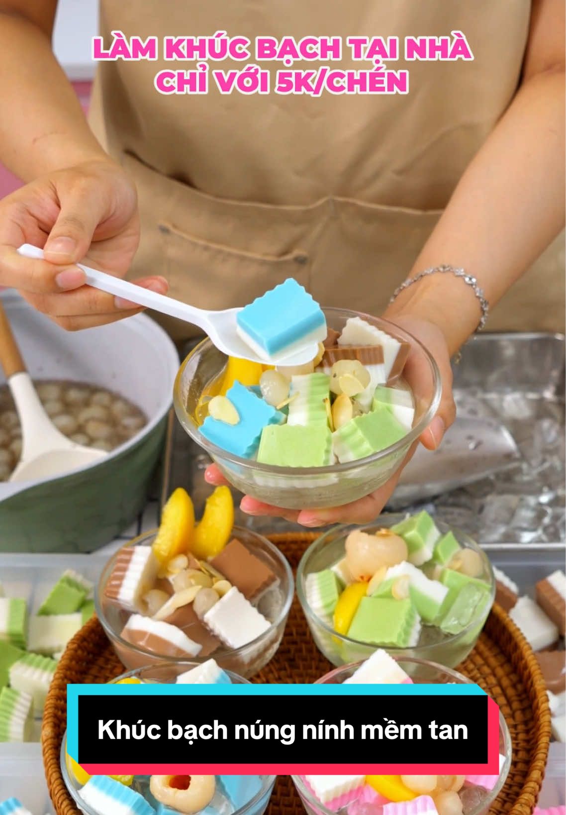 Thử liền món chè khúc bạch quốc dân nhen mấy bà ơi  #bepcuameonici #onici #onicioheasy #khucbach #chekhucbach 