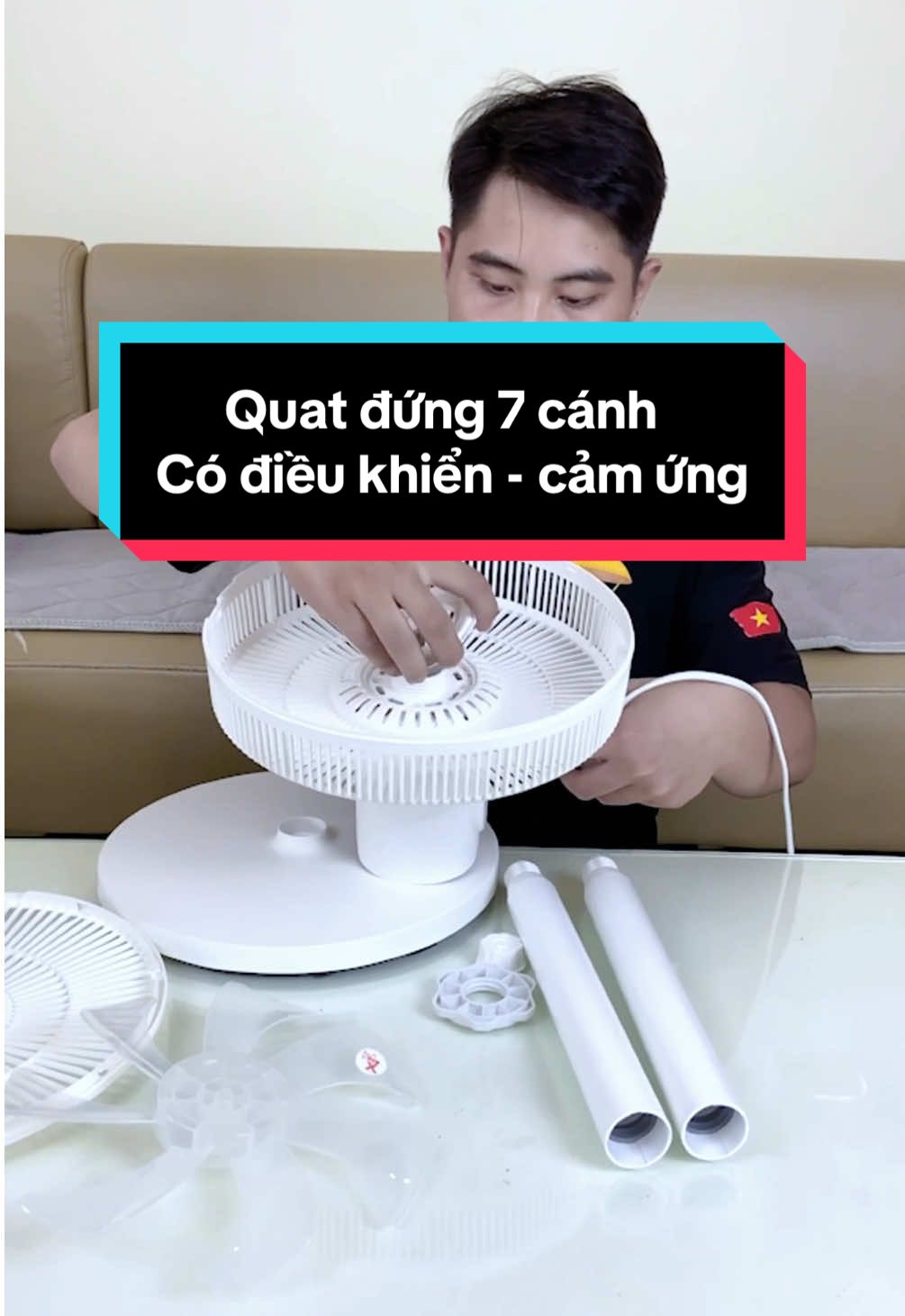 Quạt đứng 7 cánh style tối giản Qcooker có điều khiển từ xa, hẹn giờ. Ưng ghê, chắc phải mua thêm một cái nứa thôi 😁❄#Qcooker #quatdungQcooker #vtvcab #quat7canh #review #quatcay #dogiadung #hoahauthanhthuy 