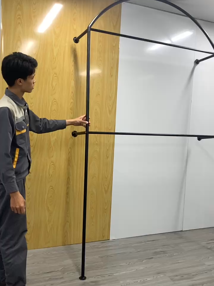 [ Khung treo giá xưởng] Xào khung sắt treo quần áo, váy, đàm bắn tường 2 tầng khung vomg. Kệ treo đồ uống vòm. VNS-004 Sdt @9..86 bốn một 2, bốn...1 năm.